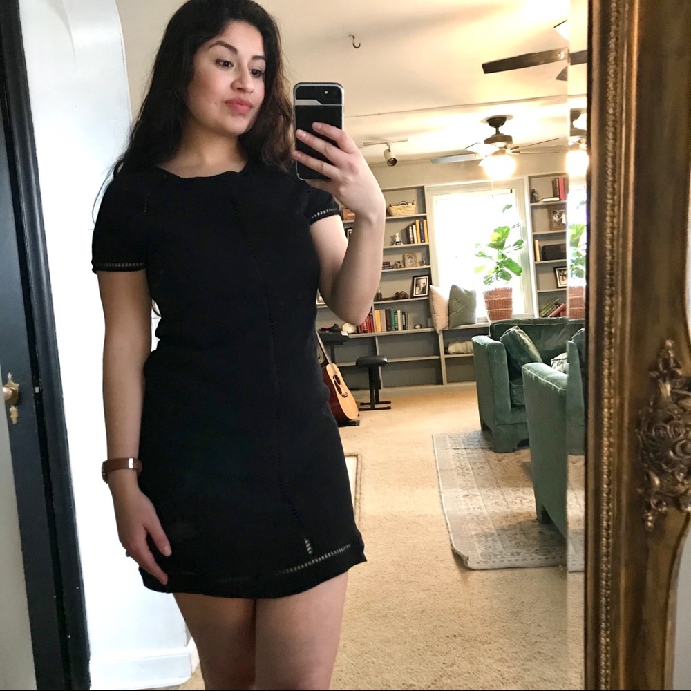 Blue Rain Black dress with cutouts